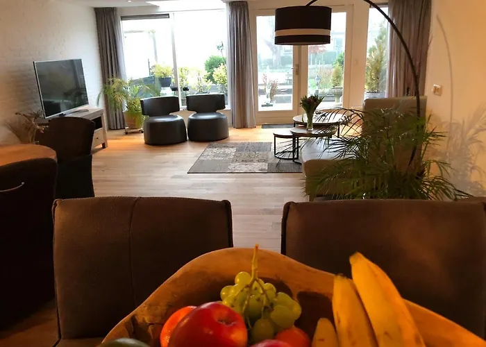 Bednboot Met Terras Aan Het Water Rijpwetering